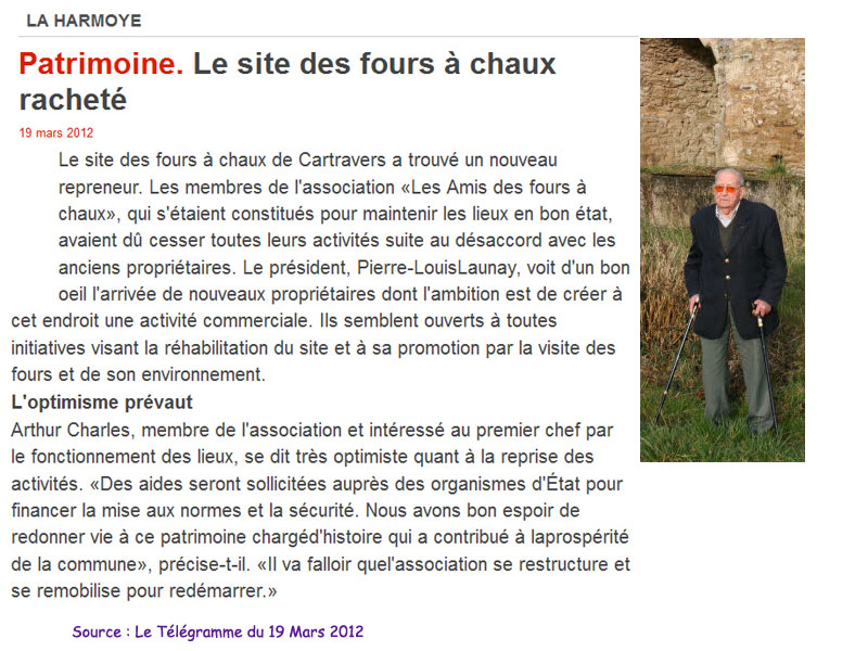 Rachat site des Fours a Chaux (Luc Navarre)