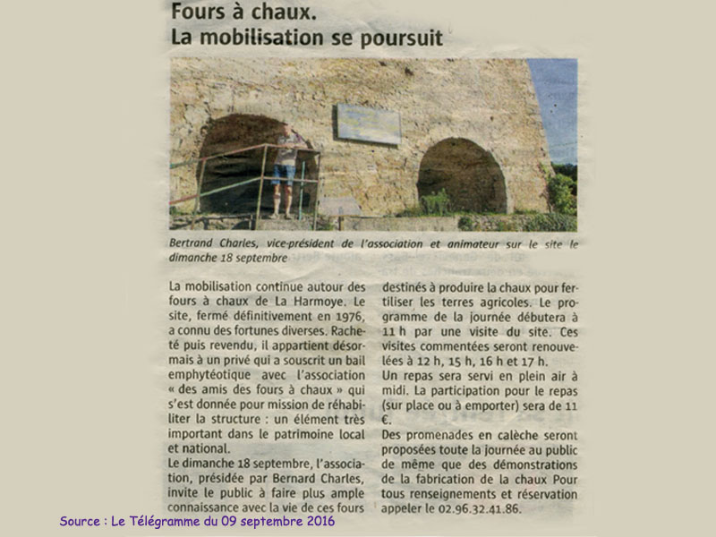 Journée du patrimoine 2016 aux Fours à Chaux